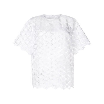 laser cut short sleeve top