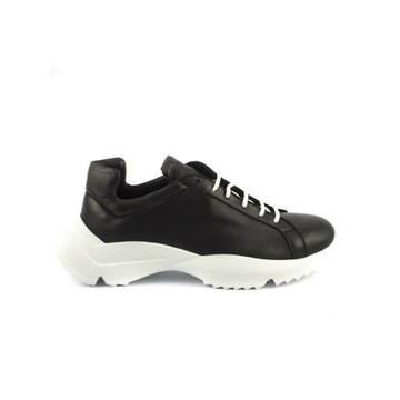 Black Calfskin Leather Sneaker