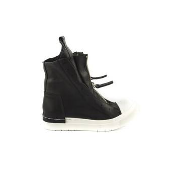 Black Grained Calfskin Ankle Boot