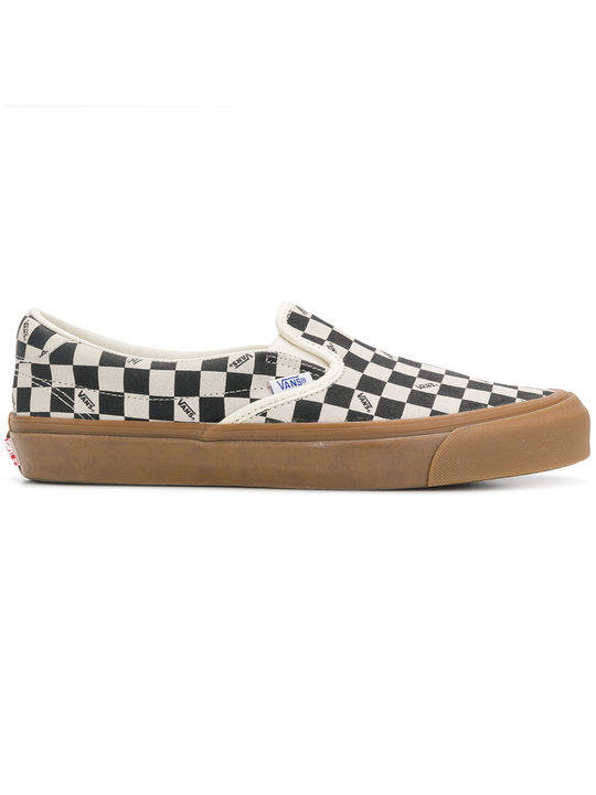 checked slip-on sneakers展示图