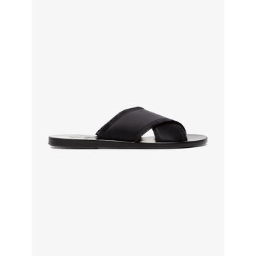 Black Thais Leather Sandals