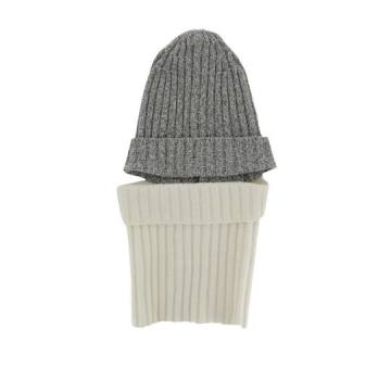 Grey And White Wool Hat