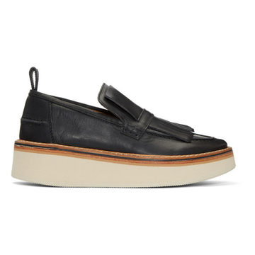 Black Trianon Platform Loafers