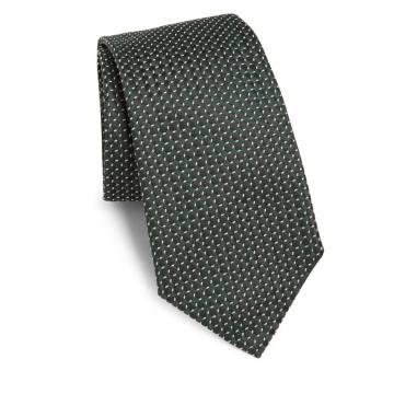 Stippled Pattern Silk Tie