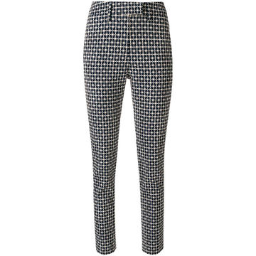 cropped patterned trousers