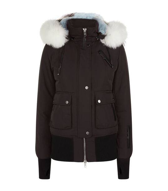 Fordham Fur Hooded Bomber Jacket展示图