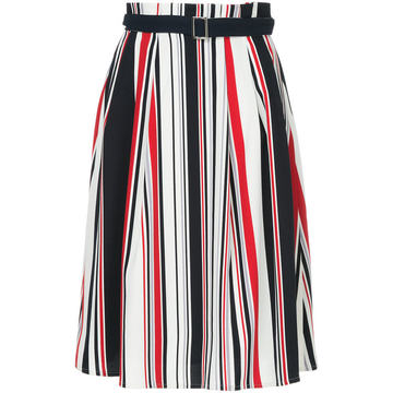 striped belted skirt