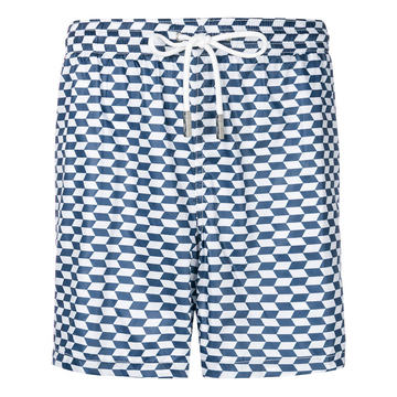 geometric print swim shorts