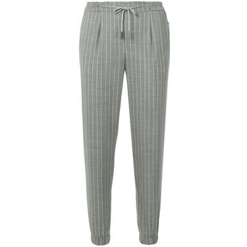 striped elasticated waist trousers