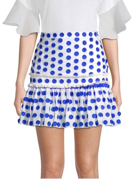 Harley Polka Dot Ruffle A-Line Skirt展示图