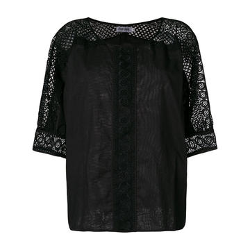 mesh sleeve blouse