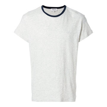 contrast neck T-shirt