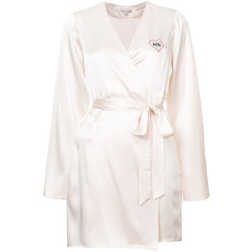 Mom embroidered wrap robe