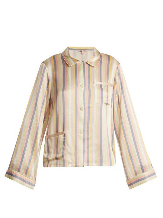 Ruthie striped silk pyjama top展示图