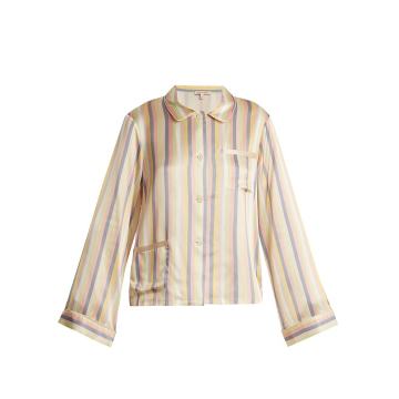Ruthie striped silk pyjama top