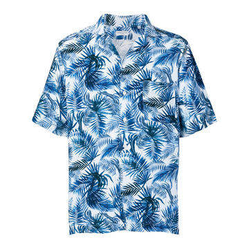 tropical print shortsleeved shirt