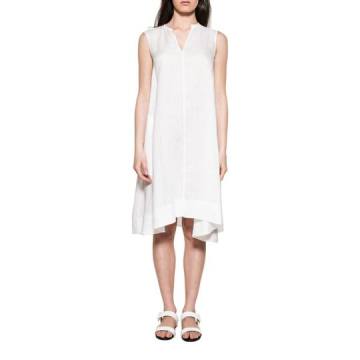 White Selena Linen Dress