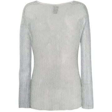 semi-sheer knitted jumper