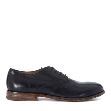 Moma Black Leather Lace Up Shoes