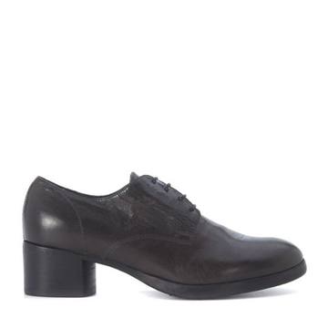 Moma Grey Leather Lace Up Shoes