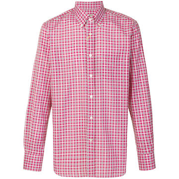 checked button-down shirt