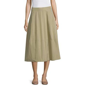 Taffeta Midi Skirt