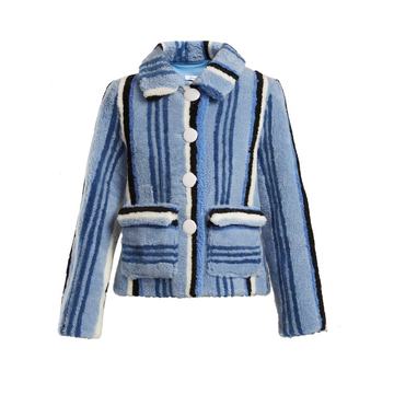 Lucy striped shearling jacket