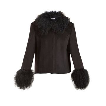 Dorthe fur-trimmed wool jacket