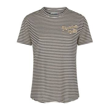 Striped Slogan T-Shirt