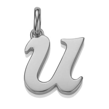 Sterling Silver Lower Case U Pendant