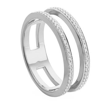 Skinny Double Band Diamond Ring