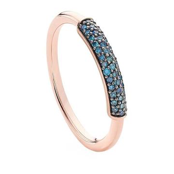 Fiji Bar Blue Diamond Stacking Ring