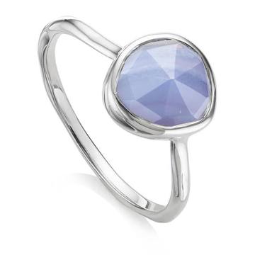 Siren Blue Lace Agate Stacking Ring