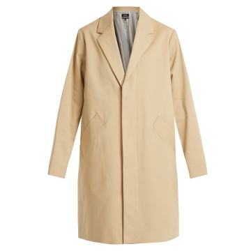 Silvana single-breasted cotton-blend coat