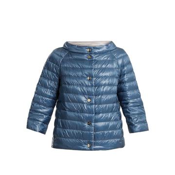 Reversible quilted down jacket