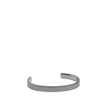 Label matte sterling-silver cuff