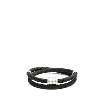 Casing braided leather bracelet