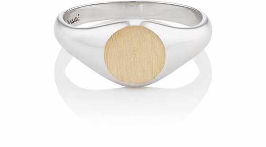 Sterling-Silver & Yellow-Gold Signet Ring展示图
