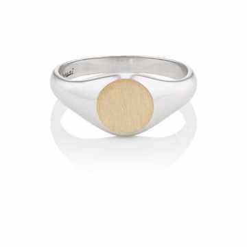Sterling-Silver & Yellow-Gold Signet Ring