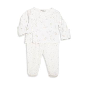 Baby's Two-Piece Toy-Print Crossover Tee & Footed Pants Set