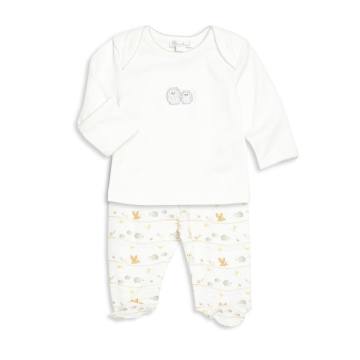 Baby's Two-Piece Owl Top &amp; Footed Pants Set