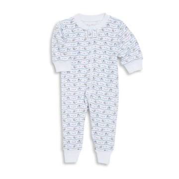 Baby Boy's First Down Football Print Cotton Coverall