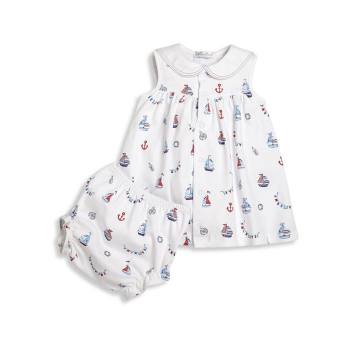 Baby's Two-Piece Seven Seas Cotton Printed Dress & Diaper Cover