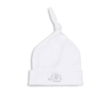 Baby's Endearing Elephant Embroidered Knot Beanie
