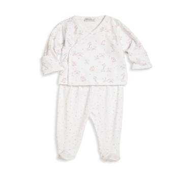 Baby's Two-Piece Toy-Print Crossover Tee & Footed Pants Set