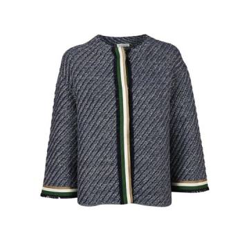 Bruno Manetti Knitted Tri-color Stripe Jacket