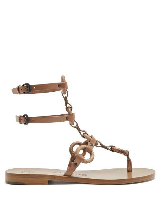 Andorra T-bar leather sandals展示图