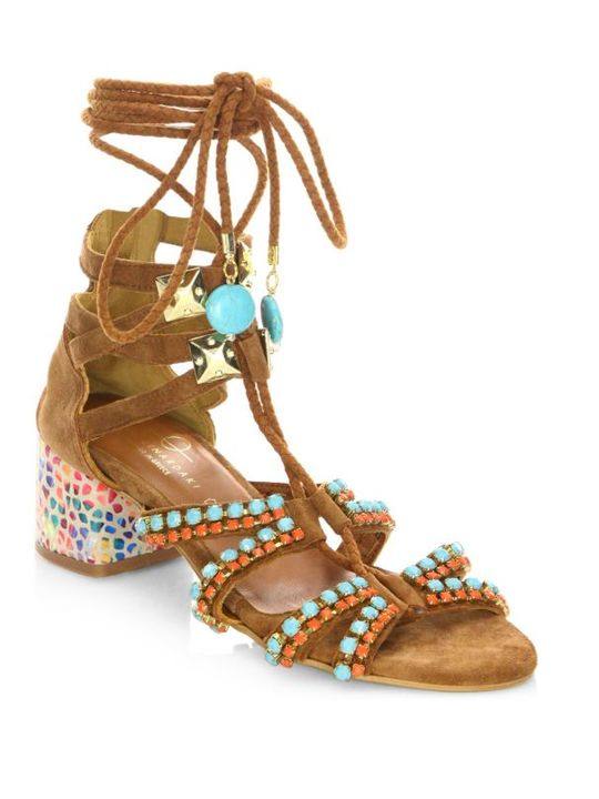 Chill In Panama Suede Gladiator Sandals展示图