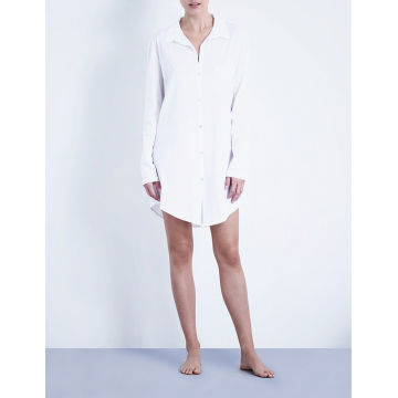 Deluxe 纯棉衬衫式长睡衣