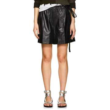 Leather High-Rise Shorts